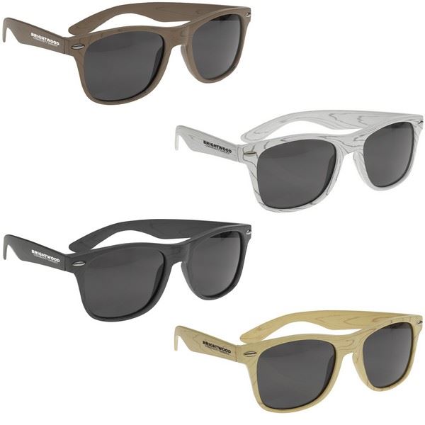 GH6265 Designer Collection Woodtone Malibu Sunglasses With Custom Imprint